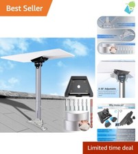Sleek Roof and Wall Mount for Starlink Gen 3 - Adjustable 0-30  Pipe Adapter