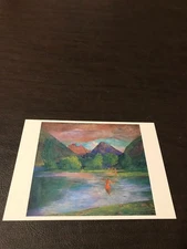 UNPOSTED  ART 4 X 6 POSTCARD - JOHN LA FARGE - THE ENTRANCE TO THE TAUTIRA RIVER