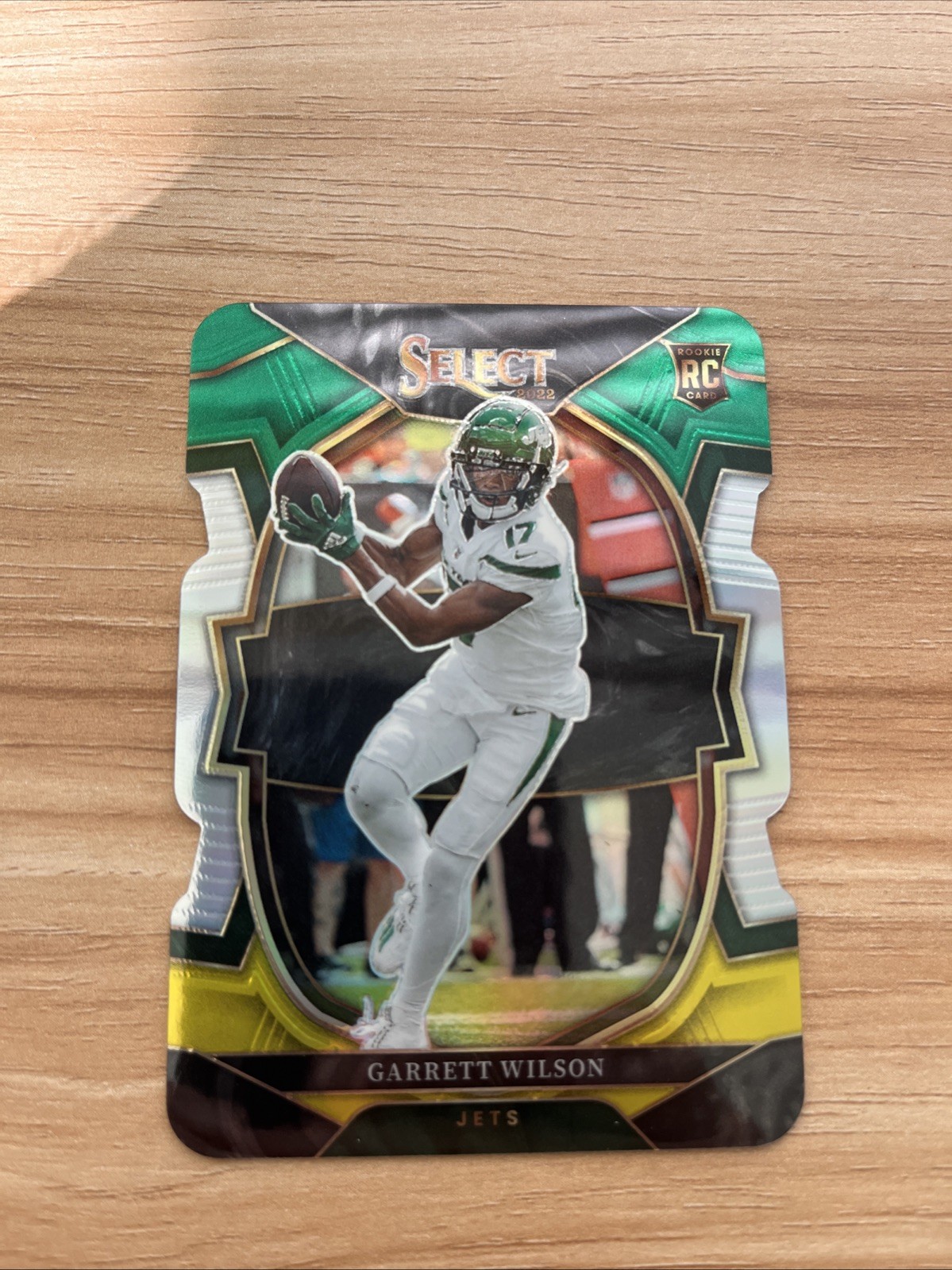 Garrett Wilson RC 2022 Select Green Yellow Prizm Die-Cut New York Jets 88 Rookie