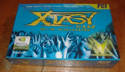 VISIONTEK XTASY 5332 NVIDIA GEFORCE 2 MX200 32MB PCI VIDEO GRAPHICS CARD VINTAGE