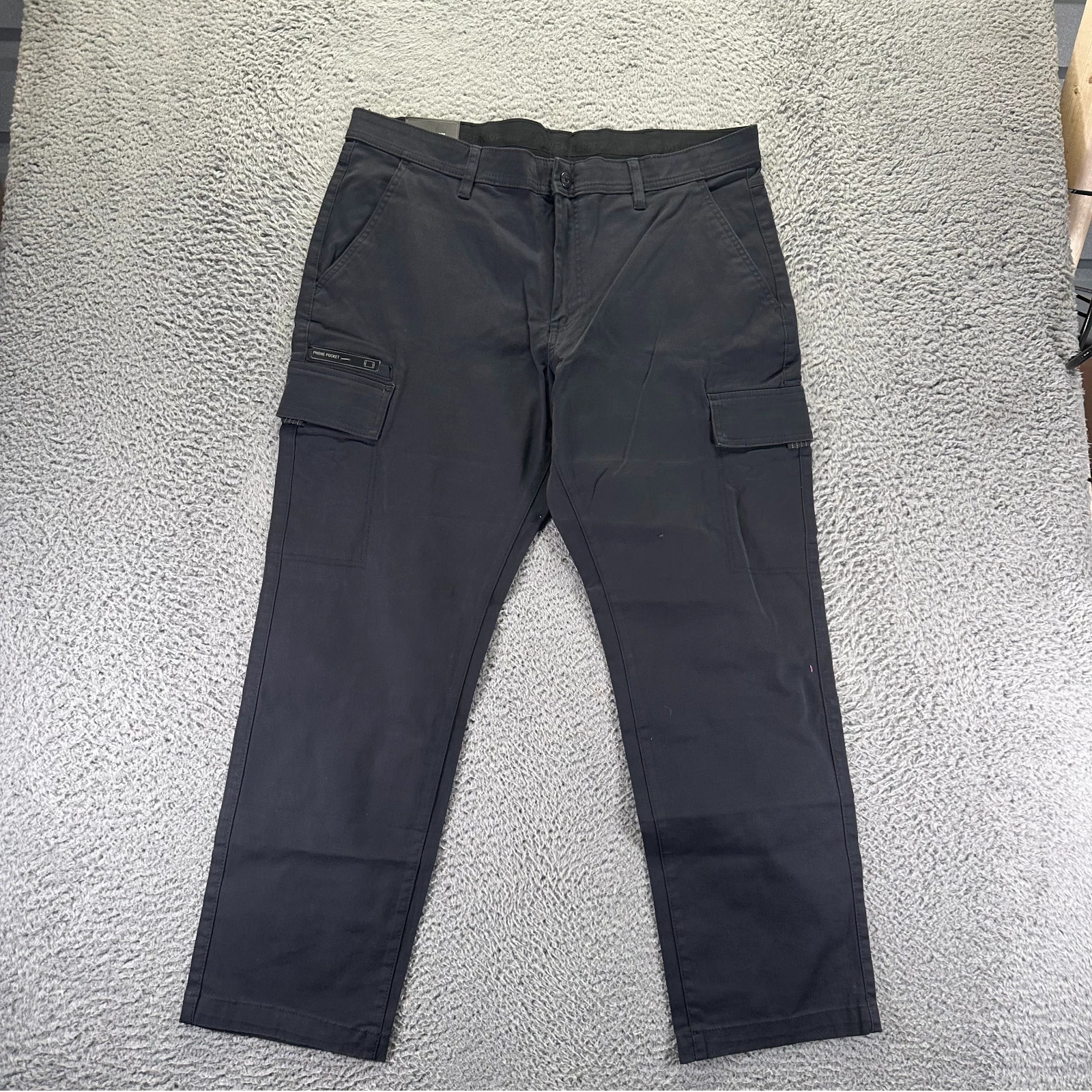 Weatherproof Everyday Flex Pant Mens 38x30 Black Cotton Cargo Utility Workwear