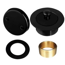 Matte-Black-Tub-Drain-kit Black-Bathtub-Drain-Kit Lift-Turn-Twist-Tub-Drain T...