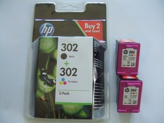 Original HP Tintenpatronen 302 black tri colour (2 Pack) 2x 302 tri colour