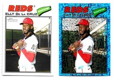 (2) 2026 Topps Heritage Elly de la Cruz #70 1 Base + 1 Blue Sparkle Refractor