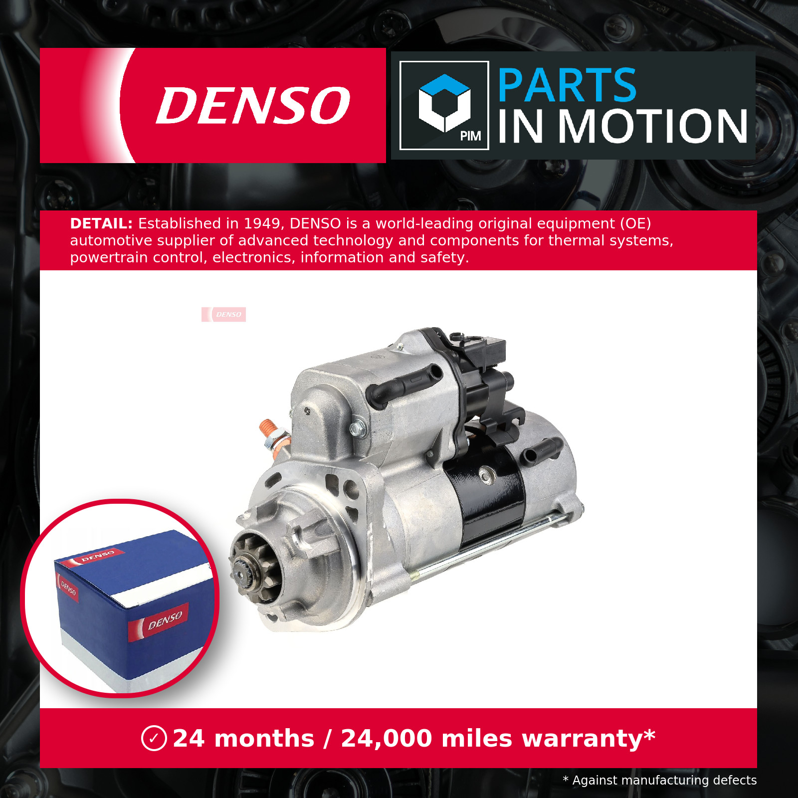 Starter Motor DSN2091 Denso 4996707 Genuine Top Quality Guaranteed New