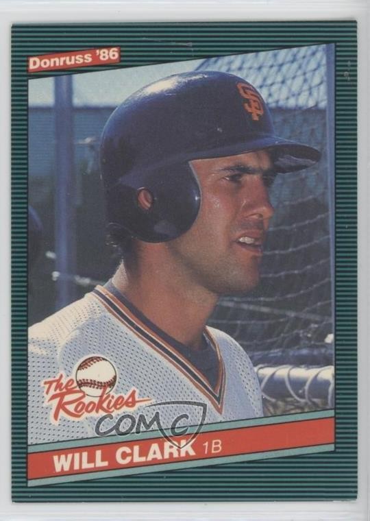 1986 Donruss The Rookies Box Set Will Clark #32 oh4