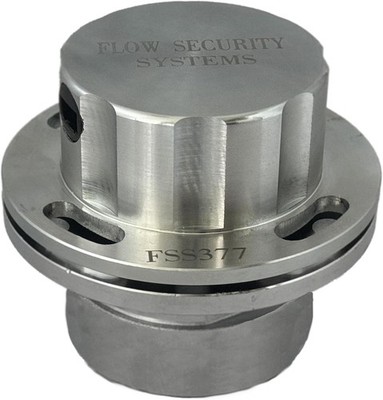 The Flow Security Systems Vented Locking Fuel Tank Cap | Silver Zinc-Plated 
