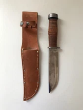 Cattaraugus 225Q Commando Flighting Knife 6 in Blade Rare Unsharpened OG Sheath