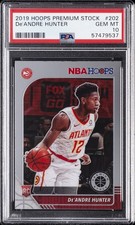 2019 PANINI HOOPS PREMIUM STOCK #202 DE'ANDRE HUNTER PSA 10