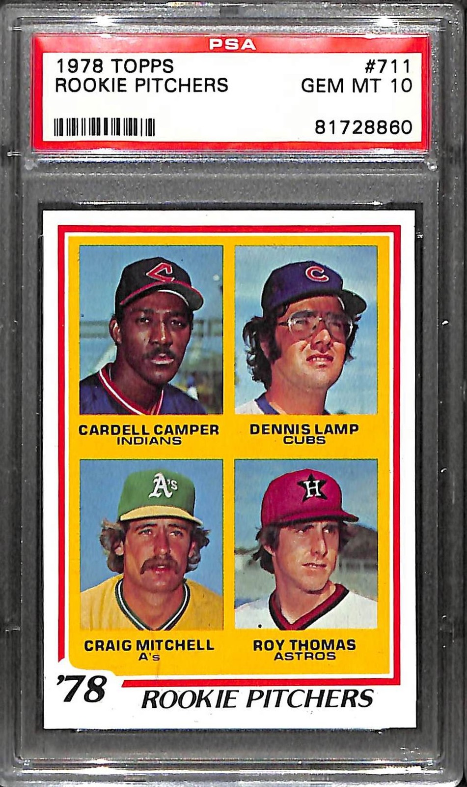1978 Topps #711 ROOKIE PITCHERS PSA 10 GEM-MT 81728860