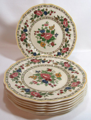 Royal Doulton England Vintage THE CAVENDISH Seven (7) Dessert/Pie Plates GC