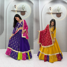 Women's Designer Fox Georgette Lehenga Choli Heavy Embroidery Mirror Work Festiv