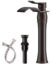 Bathroom Vessel Sink Faucet Waterfall Oil Rubbed Bronze Bathroom Faucets Sing...