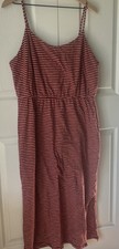 Old Navy Waist-Defined Slub-Knit Cami Maxi Dress Sz XL Orange White Striped
