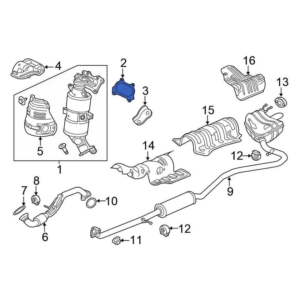 For Honda Civic 2016-2024 Honda Exhaust Manifold Gasket - Image 3 of 4