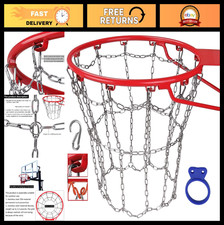 Durable 304 Stainless Steel Chain Basketball Net - Rust Proof, Easy Install, 12