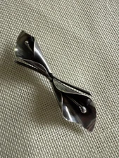 vintage Stuart Nye Two Calla Lily Flowers Sterling Silver Pin/Brooch RARE - USA