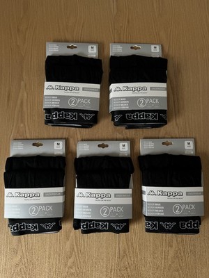 Kappa 10 Stück Herren Boxershorts Unterhosen Baumwolle Schwarz M NEU OVP