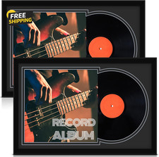 2 Pcs Vinyl Record Display Frame 16X22 Inches Double Groove Record Album Frame