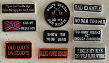 Lot of 10 Biker Vest Patches Novelty Sayings Motorcycle Jacket Funny Adult Humor