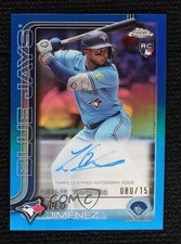 2025 Chrome Update Rookie Debut Blue Refractor Leo Jimenez Jiménez Auto 1s5a