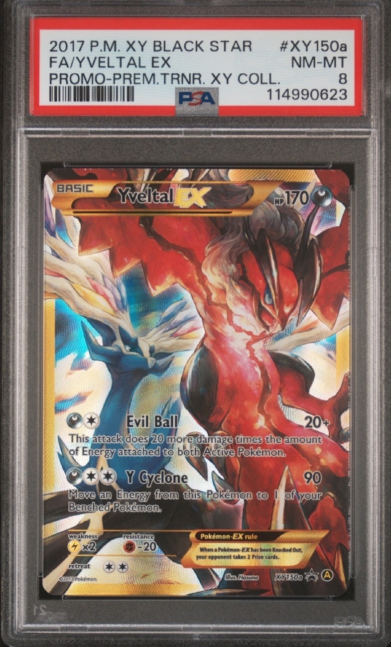 Pokemon YVELTAL EX Full Art 2017 XY Black Star Promo XY150a NM-MT PSA 8