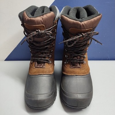 Northeast Outfitters Pac Winter Boots Mens 8 Brown Black Leather Water Resistant Northeast Outfitters Pac Winter Boots Mens 8 Brown Black  main image 2