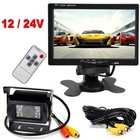 Vehicle IR Rear View Backup Camera 7in Reverse Monitor Kit Bus Truck Caravan RV