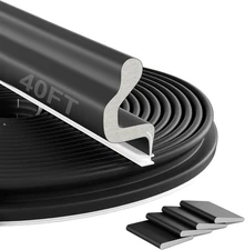 40FT Kerf Weather Stripping Door Seal Sound Proof Weather Strips Seal Strip for 