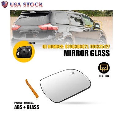 8790308021 Mirror Glass Heated Right Passenger Side For Toyota Sienna 2011-2019