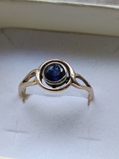 Anello Antico Oro 14 Kt E Zaffiro
