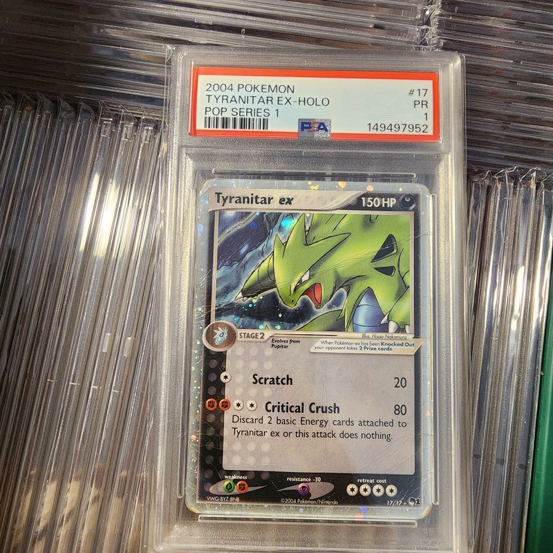 PSA 1 Poor Tyranitar ex 17/17 POP Series 2004 1 Holo Rare Pokémon Card