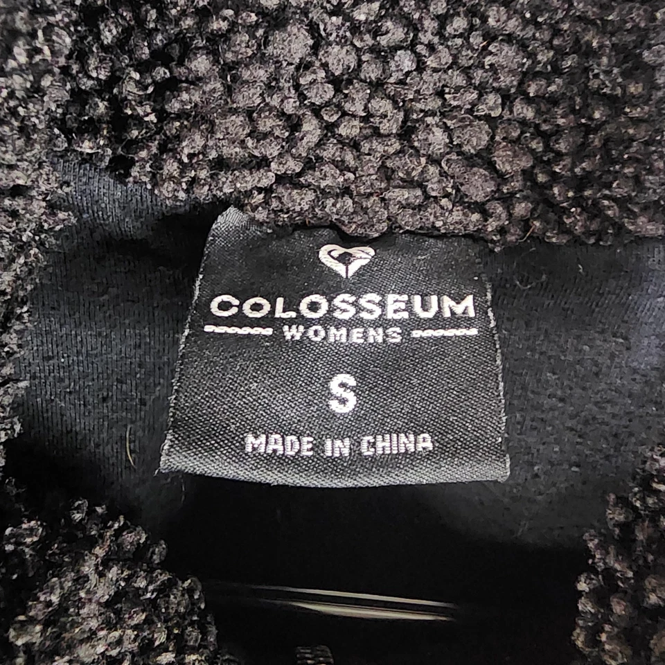 Texas Tech Red Raiders Pullover Womens Small Black NCAA Sherpa Fleece Colosseum - Image 3 of 4