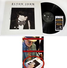 Bernie Taupin signed ELTON JOHN "ICE ON FIRE" Vinyl Album EXACT PROOF b JSA COA