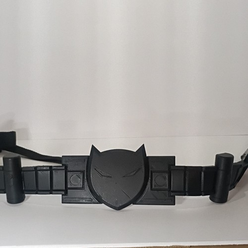 Black Meow Cat Utility Belt One Size, Catwoman Style Emblem Center Buckle