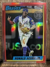 2025 Topps Chrome Ronald Acuna Jr #90CB-2 1990 Topps Baseball Atlanta Braves