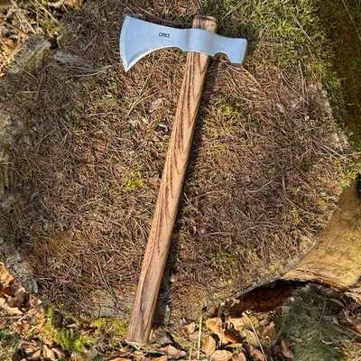 CRKT Woods Chogan T-Hawk Axt Tomahawk - Camping Handbeil mit Hickory Holzgriff