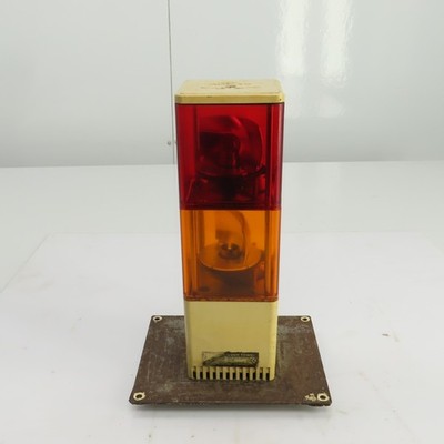 Saski KJS Patlite Cube Tower Rotating Orange/Red Warning Light 100VAC