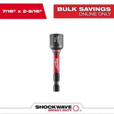 SHOCKWAVE Impact Duty 7/16 In. X 2-9/16 In. Alloy Steel Magnetic Nut Driver (1-P