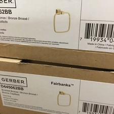  2 Gerber Fairbanks Wall Mounted Towel Ring Brushed Bronze D445062BB
