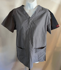 Dickies Uniform Gray Scrub Top Size S