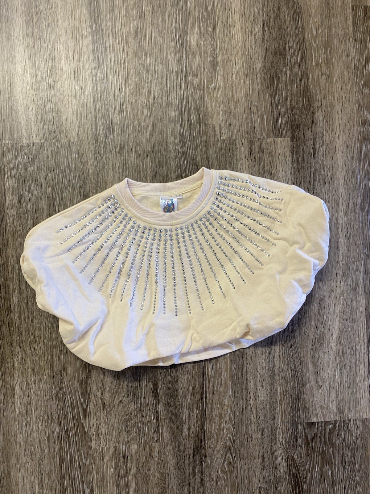 Queen Of Sparkles Rhinestone Bubble Top New Small Cream White Bride