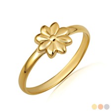 Gold Daisy Flower Ring