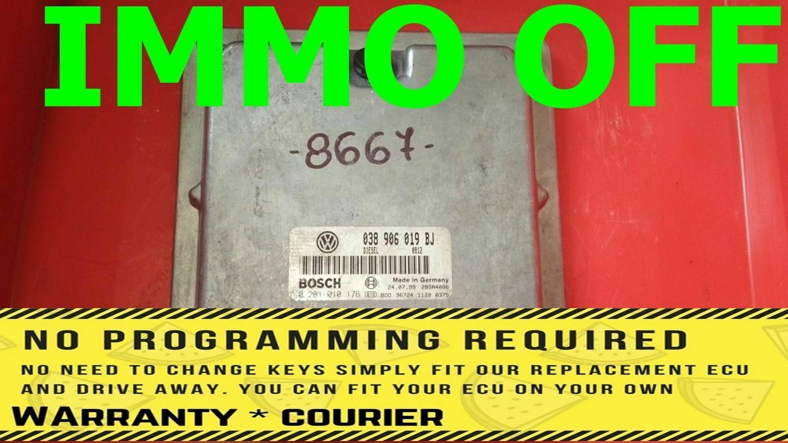 Plug&Play VW Passat B5 TDI 1,9 AJM ECU 0281010176 - 038906019BJ - FAST COURI