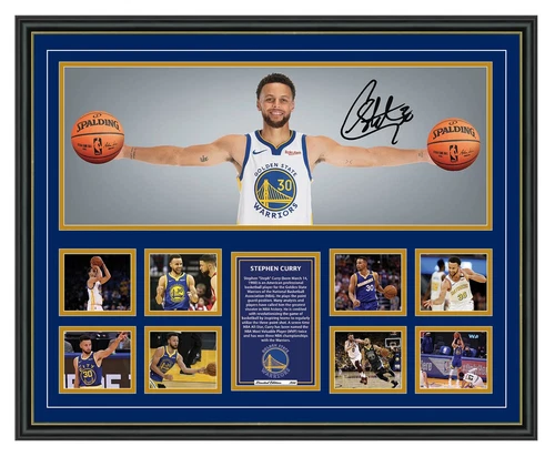 STEPHEN CURRY WINGS GOLDEN STATE WARRIORS SIGNED FRAMED LTD ED MEMORABILIA - Picture 3 of 5