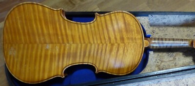 Feine Meister Geige Violine Violin Fiddle verm. Vogtland vor 1900 Kasten Bogen