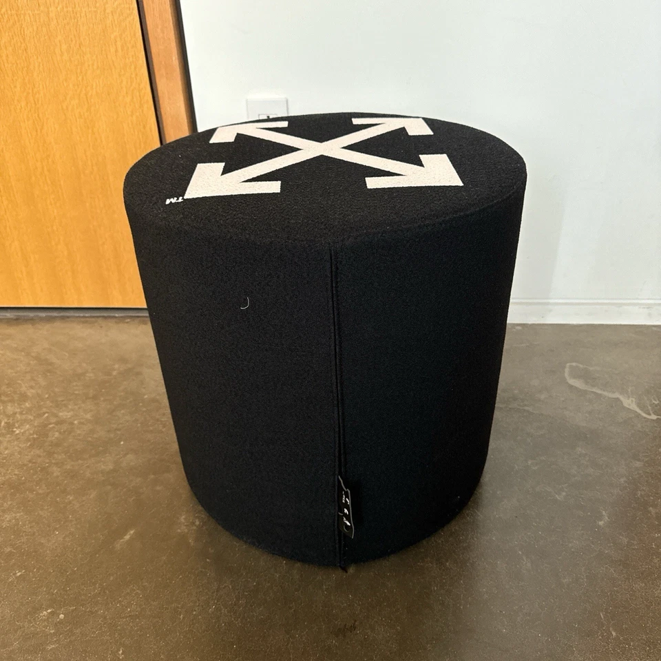 Off White Arrow Logo Stool - Image 4 of 4