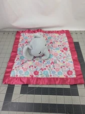 Parents Choice Elephant Lovey Flower Security Blanket Stuffed Animal Toy