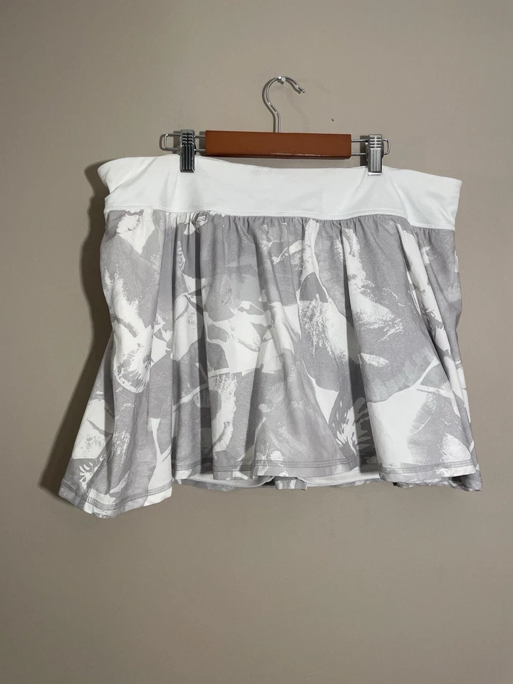 Falda de tenis Lucy Skort blanca gris bolsillo para mujer talla XL falda elástica Foto 3 de 4