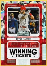 2021 Panini Contenders Baseball Winning Ticket Cracked Ice SP Bryce Harper 09/23